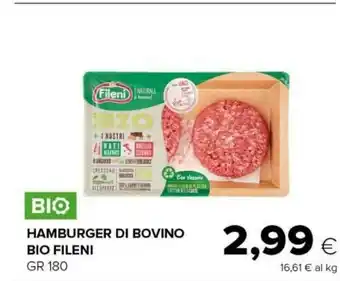 Fileni hamburger di bovino bio