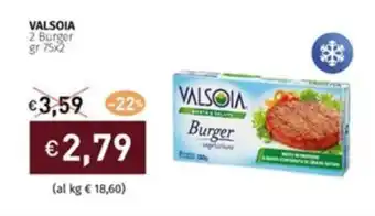 Prezzemolo e Vitale VALSOIA 2 Burger gr 75x2 offerta