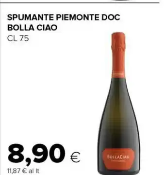 Tigre Bolla ciao spumante piemonte doc offerta