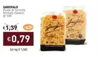 Prezzemolo e Vitale GAROFALO Pasta di Semola formati classici gr 500 offerta