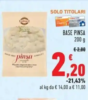 Conad BASE PINSA 200 g offerta