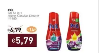 PRIL Gel All in 1 Igiene, Classico, Limone ml 630