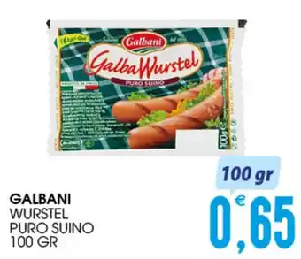 SpesAmica GALBANI WURSTEL PURO SUINO 100 GR offerta