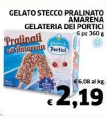GELATO STECCO PRALINATO AMARENA GELATERIA DEI PORTICI 6 pz 360g