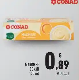 Conad MAIONESE CONAD 150 ml offerta