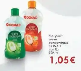 Conad Gel piatti super concentrato CONAD offerta