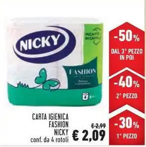 Conad CARTA IGIENICA FASHION NICKY offerta