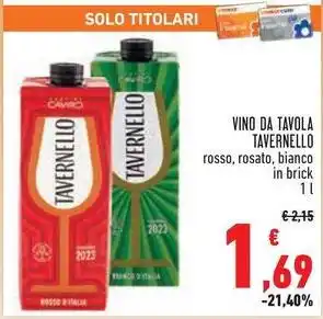 Conad VINO DA TAVOLA TAVERNELLO offerta