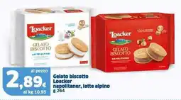 Ok Sigma Gelato biscotto Loacker napolitaner, latte alpino g 264 offerta