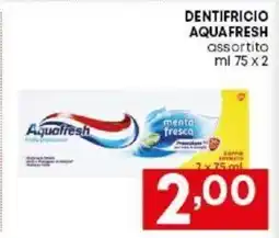 Pam DENTIFRICIO AQUAFRESH assortito ml 75 x 2 offerta