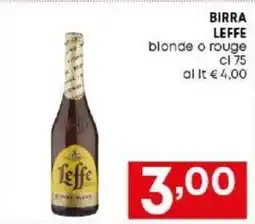 BIRRA LEFFE blonde o rouge cl 75