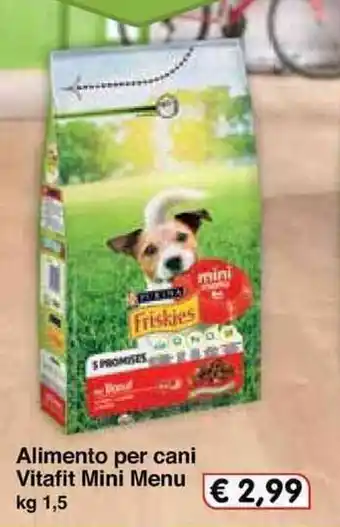 Famila Purina Vitafit Mini Menu Alimento per cani 1,5kg offerta