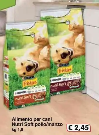 Famila Purina Friskies Nutri Soft pollo/manzo Alimento per cani 1,5kg offerta