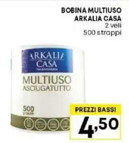 Pam BOBINA MULTIUSO ARKALIA CASA 2 veli 500 strappi offerta
