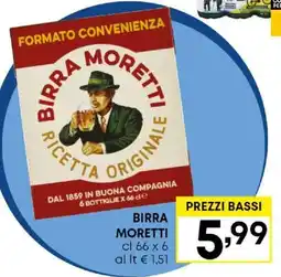 Pam BIRRA MORETTI cl 66 x 6 offerta