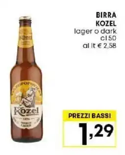 Pam BIRRA KOZEL lager o dark cl 50 offerta