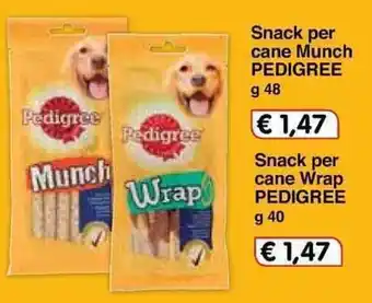 Famila Pedigree Wrap Snack per cane 40g offerta