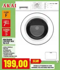 Risparmio Casa AQUA7048SN LAVATRICE AKAI 7KG SLIM offerta