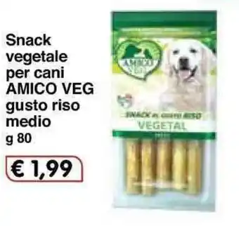 Famila Amico Veg Snack vegetale per cani gusto riso medio 80g offerta