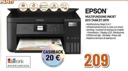 Expert EPSON MULTIFUNZIONE INKJET ECO TANK ET-2870 offerta