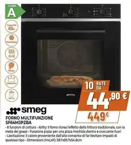 Expert smeg FORNO MULTIFUNZIONE SF64M3PZBA offerta
