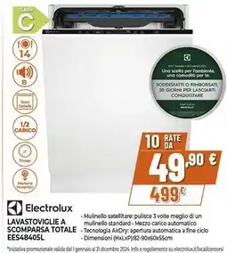 Expert Electrolux LAVASTOVIGLIE A SCOMPARSA TOTALE EES48405L offerta