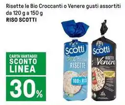 Iper La Grande Risette le Bio Croccanti o Venere gusti assortiti RISO SCOTTI offerta