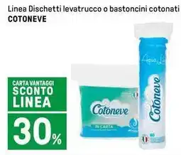 Iper La Grande Linea Dischetti levatrucco o bastoncini cotonati COTONEVE offerta