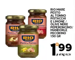 Extra Supermercati RIO MARE PESTO AL TONNO PISTACCHI E LIMONE / OLIVE NERE PEPERONCINO/ MANDORLE PECORINO 130 GR offerta