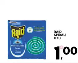 Extra Supermercati RAID SPIRALI X 10 offerta