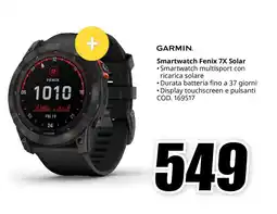 MediaWorld GARMIN Smartwatch Fenix 7X Solar offerta