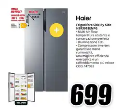 MediaWorld Haier Frigorifero Side By Side HSR3918ENPG offerta