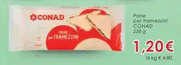 Conad Pane per tramezzini CONAD 250 g offerta