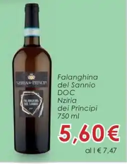 Conad Falanghina del Sannio DOC Nziria dei Principi 750 ml offerta