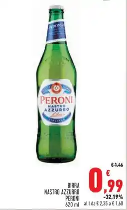Conad BIRRA NASTRO AZZURRO PERONI 620 ml offerta