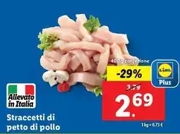 Lidl Straccetti di petto di pollo 400 g confezione offerta