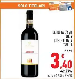 Conad City BARBERA D'ASTI DOCG CORTE DORATA 750 ml offerta