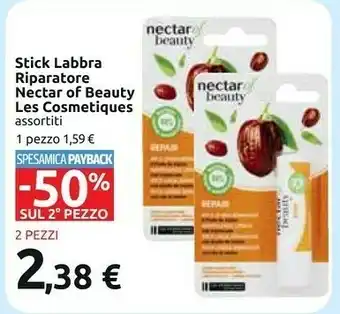 Carrefour Les cosmetiques of beauty stick labbra riparatore offerta