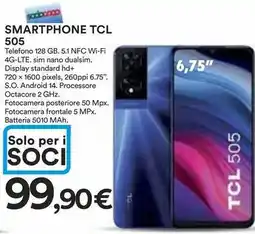 Ipercoop SMARTPHONE TCL 505 offerta