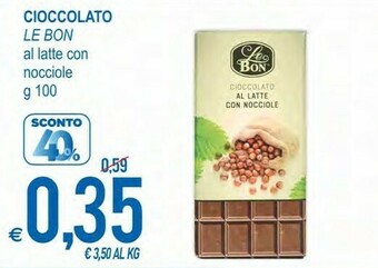 MD Discount Cioccolato al latte con nocciole 100 g(ml) offerta