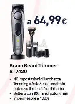 Unieuro Braun Beard Trimmer BT7420 offerta