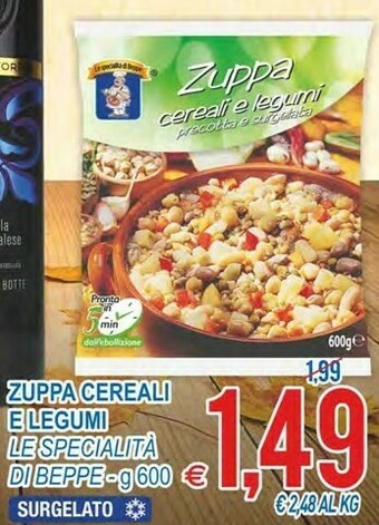 MD Discount Zuppa cereali e legumi precotta e surgelata gusto e tradizione 600 g(ml) offerta