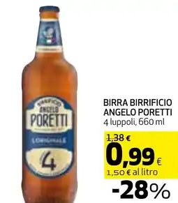 Extracoop BIRRA BIRRIFICIO ANGELO PORETTI 4 luppoli, 660 ml offerta