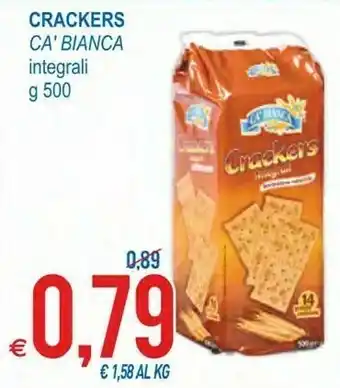 Crackers con farina integrale 500 g(ml)