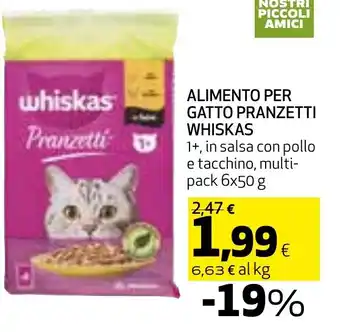 Extracoop ALIMENTO PER GATTO PRANZETTI WHISKAS offerta