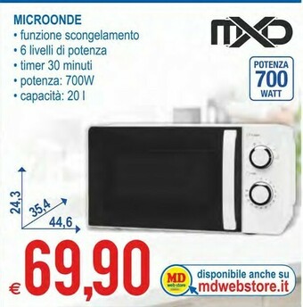MD Discount Microonde funzione scongelamento offerta