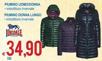 MD Discount Piumino uomo/ donna lungo offerta