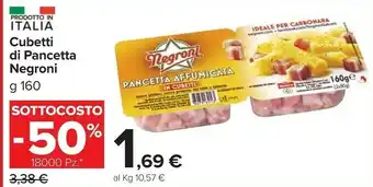 Carrefour Market Pancetta affumicata a cubetti offerta
