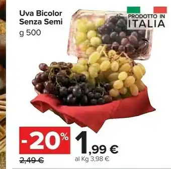 Carrefour Market Uva bicolor senza semi offerta
