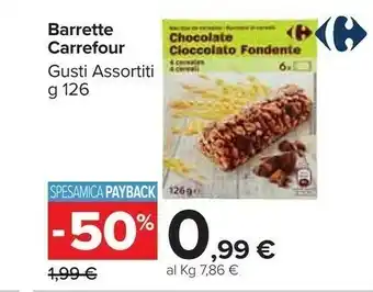 Carrefour Market Carrefour - barrette biologiche di cereali al cioccolato 126 g(ml) offerta